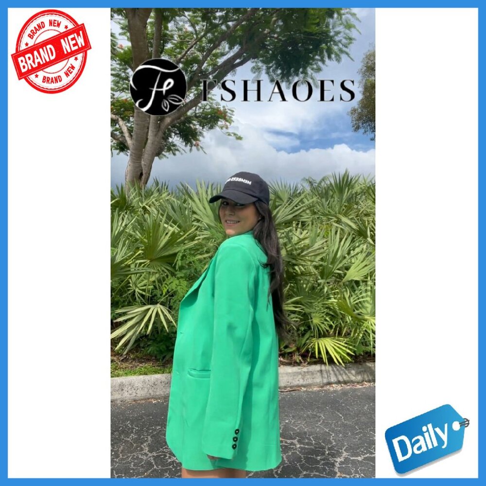 Oversized Blazer Jacket Lapel Button Down Polyest… - image 8